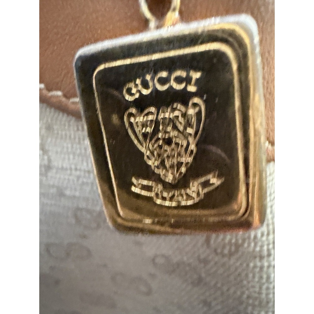 GUCCI Micro GG Supreme Shoulder Bag PVC Beige Gold 007 87 0018 Auth ki4930 - Picture 10 of 16